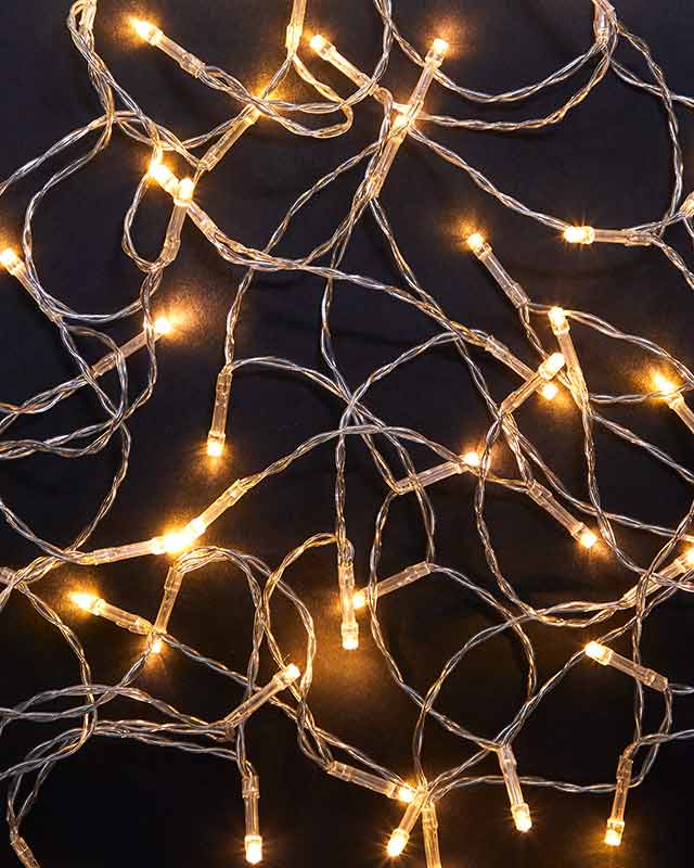 50 Warm White LED Lights - Battery Operated