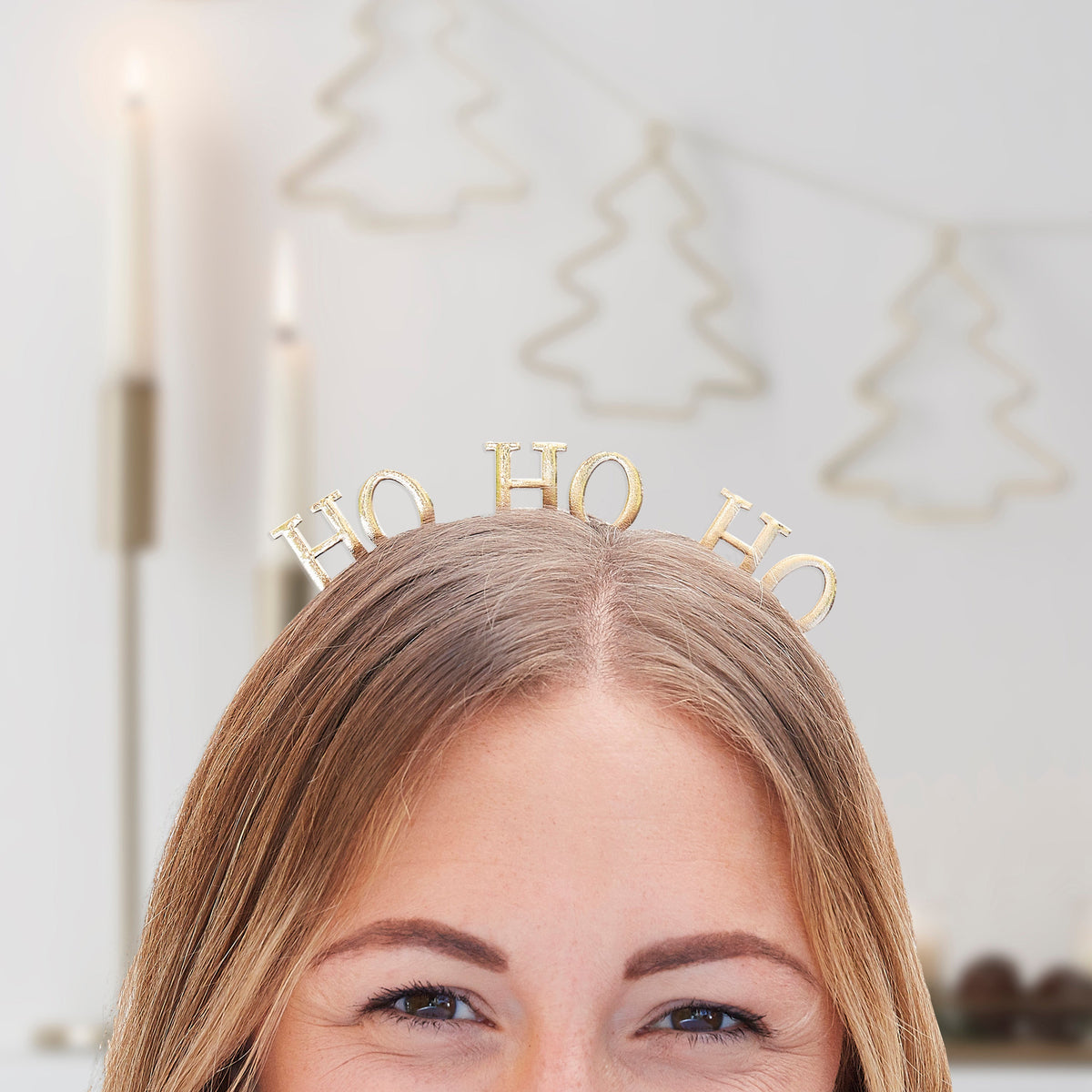 Ho Ho Ho Metal Christmas Headband