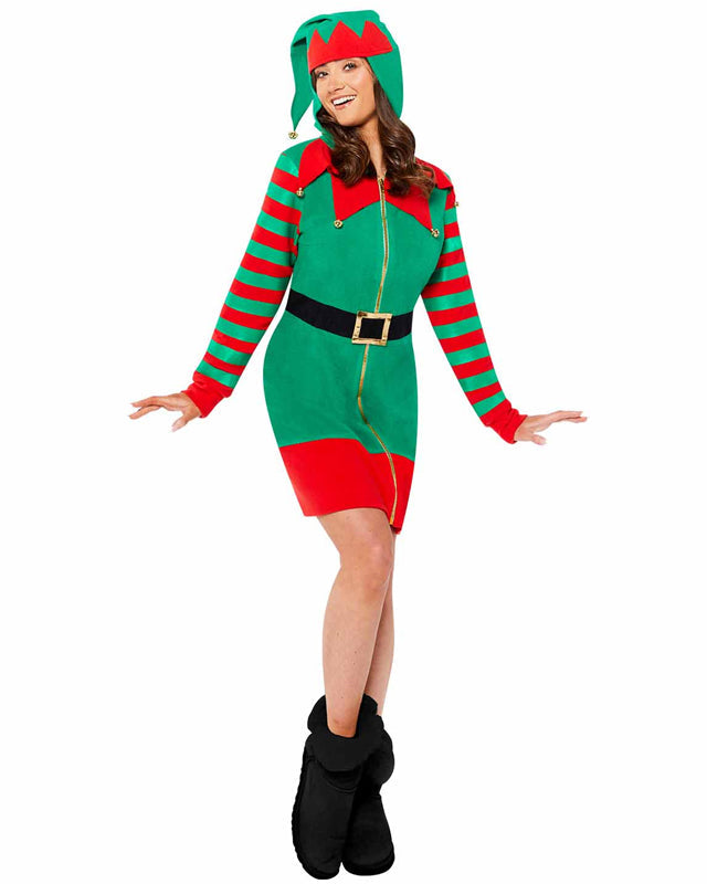 Festive Elf Women  - Adult Costume
